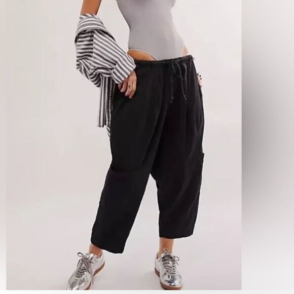 Free People Pants - Free People Kahlani Harem Pull-On Pants Black Womens Size XS
